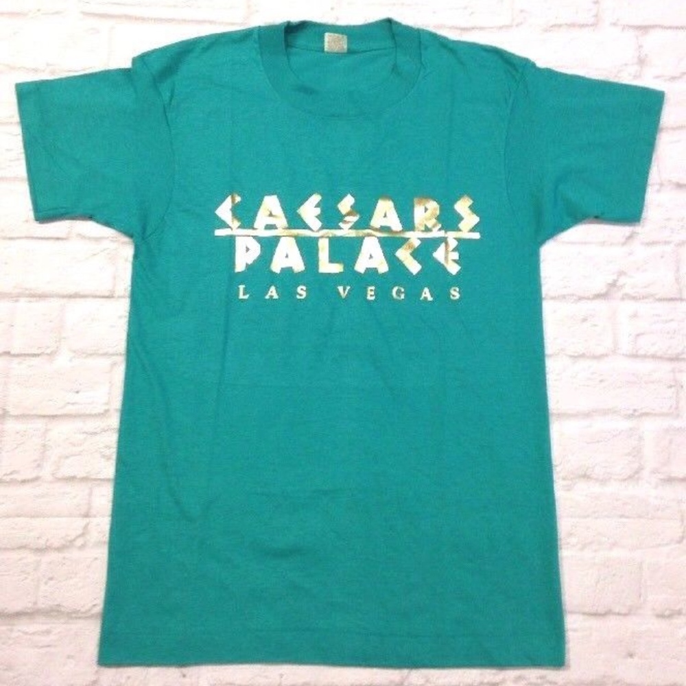 Vintage soft deadstock 80's CAESARS PALACE Las Vegas TEE casino S